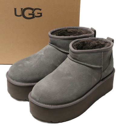 美品 UGG ショート ムートンブーツ Classic Ultra Mini Platform レディース SIZE 24cm アグ