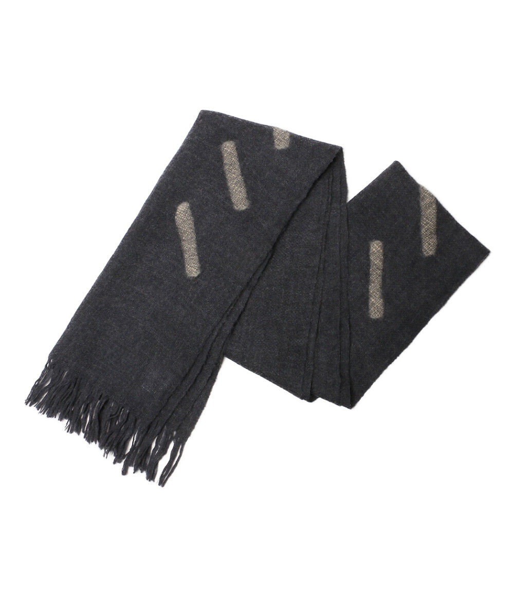 YOHJI YAMAMOTO POUR HOMME 斜めストライプ ウールマフラー 24AW H0-L01-167 メンズ ヨウジヤマモトプールオム