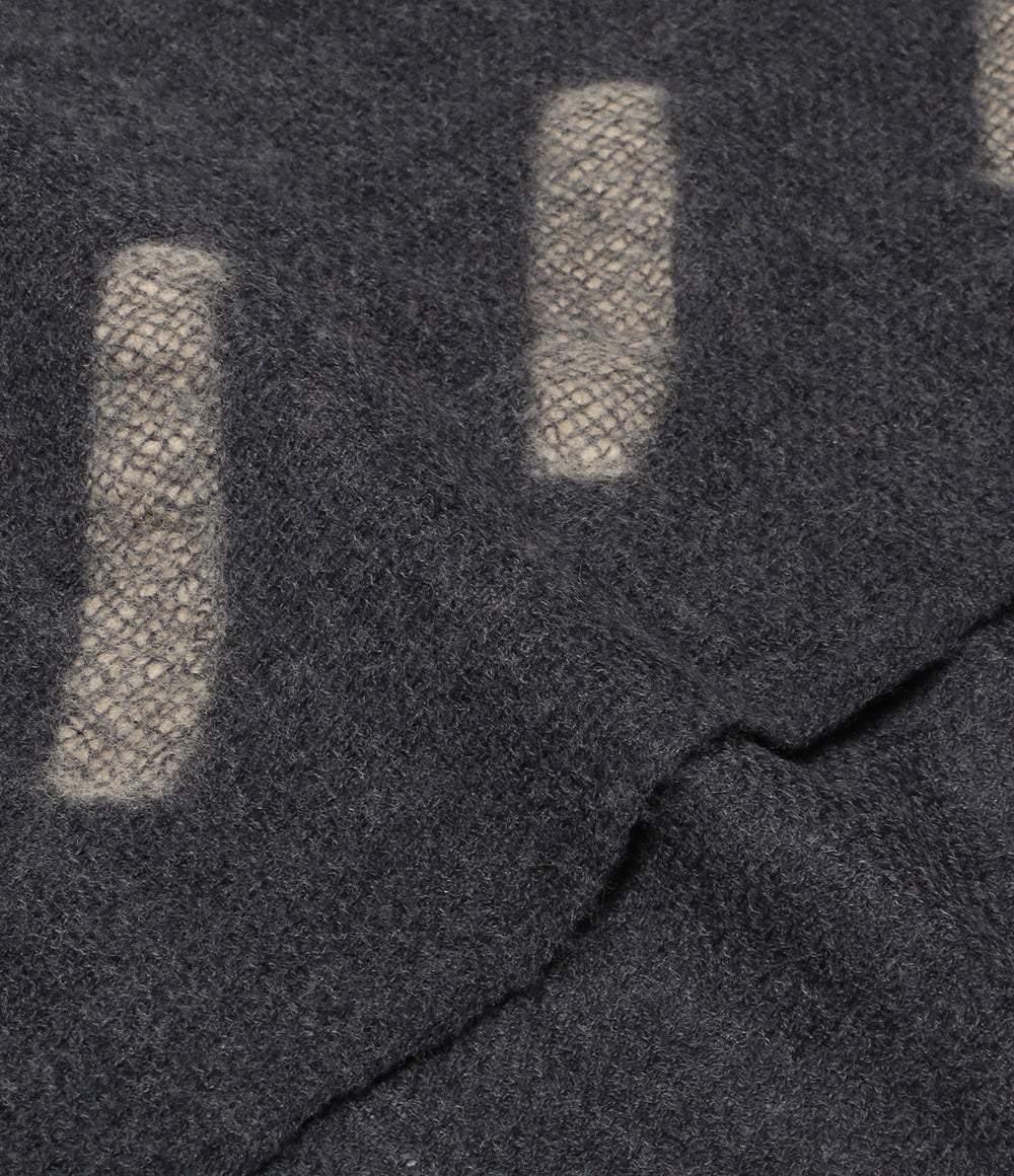 YOHJI YAMAMOTO POUR HOMME 斜めストライプ ウールマフラー 24AW H0-L01-167 メンズ ヨウジヤマモトプールオム