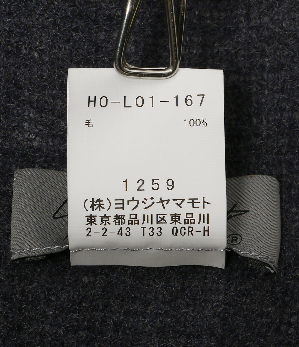 YOHJI YAMAMOTO POUR HOMME 斜めストライプ ウールマフラー 24AW H0-L01-167 メンズ ヨウジヤマモトプールオム