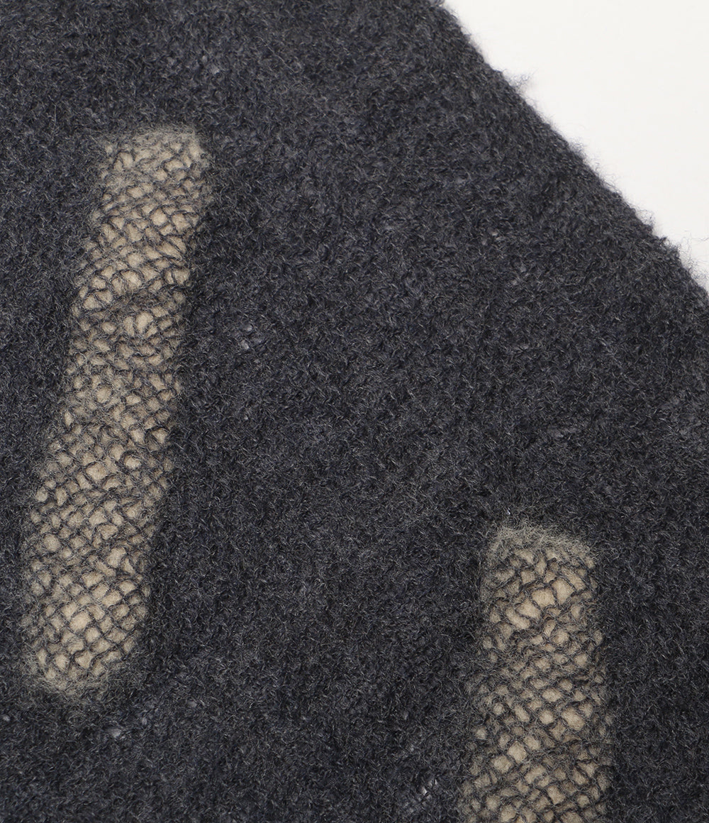 YOHJI YAMAMOTO POUR HOMME 斜めストライプ ウールマフラー 24AW H0-L01-167 メンズ ヨウジヤマモトプールオム