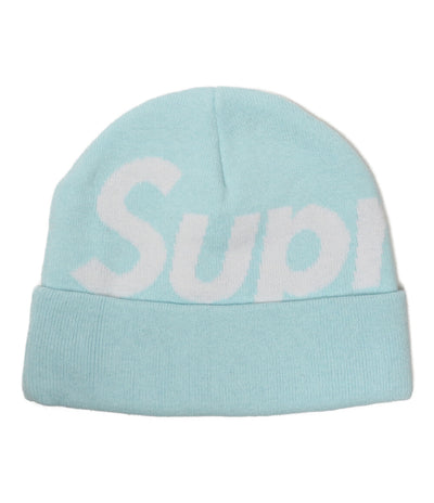 Supreme ニット帽 BIG LOGO BEANIE BLUE 25FW レディース シュプリーム