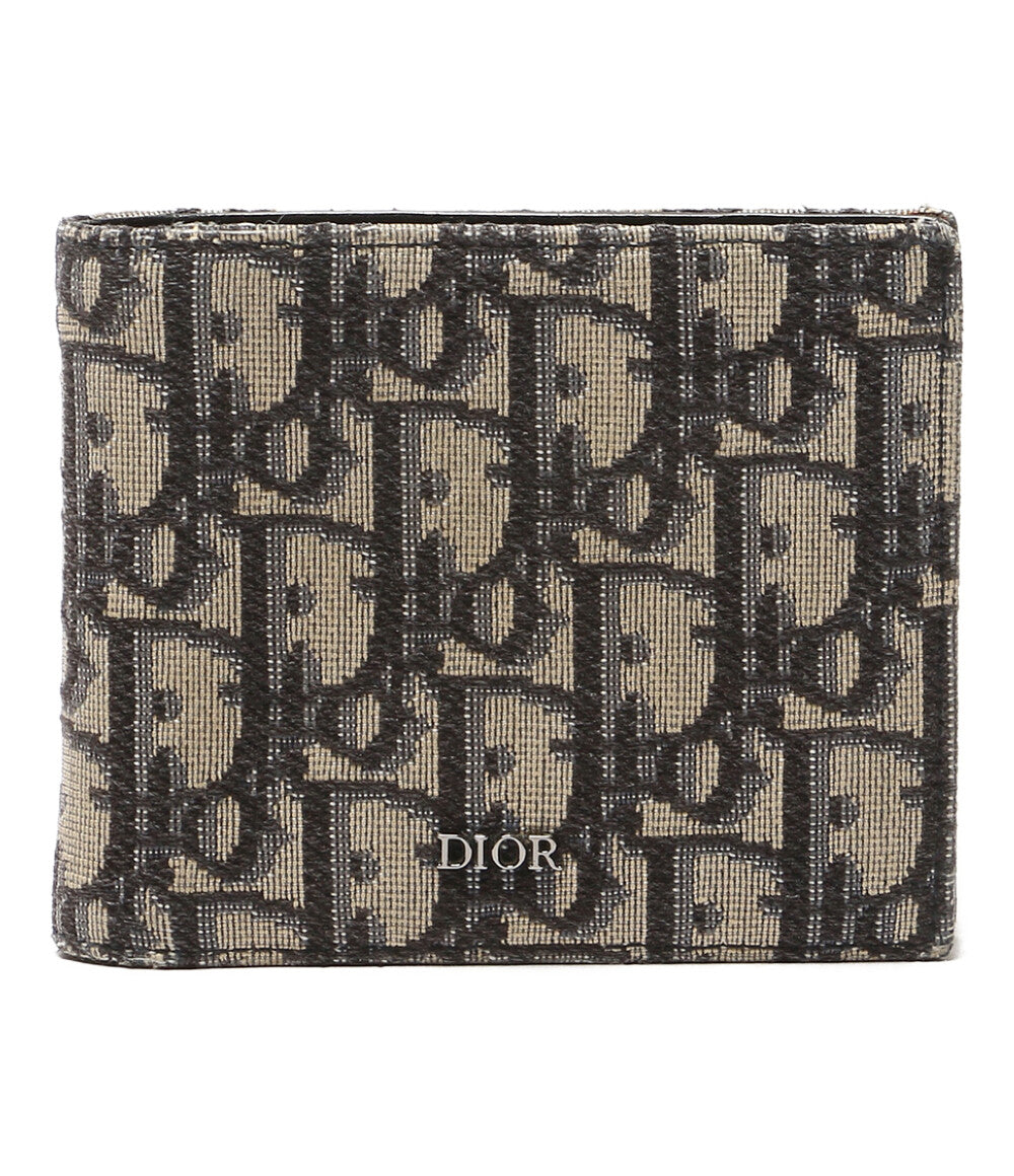 Christian Dior 二つ折り財布 オブリーク ジャカード メンズ クリスチャンディオール