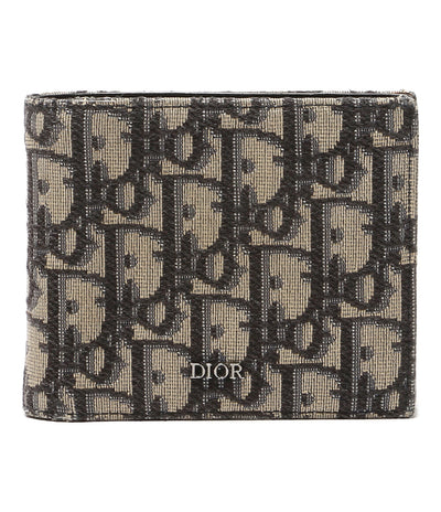 Christian Dior 二つ折り財布 オブリーク ジャカード メンズ クリスチャンディオール