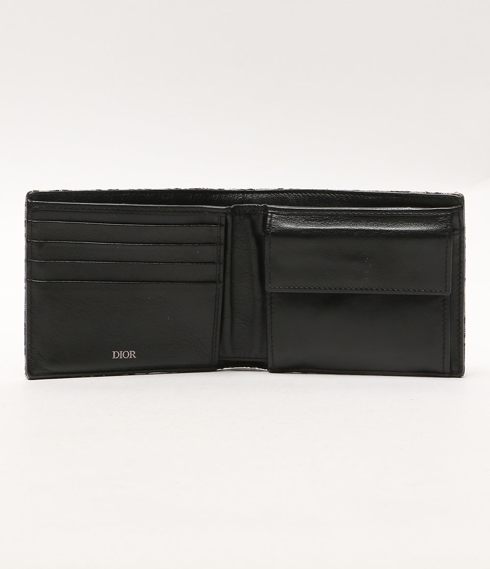 Christian Dior 二つ折り財布 オブリーク ジャカード メンズ