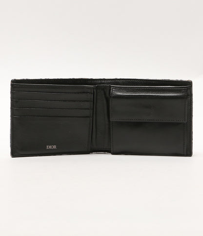 Christian Dior 二つ折り財布 オブリーク ジャカード メンズ クリスチャンディオール