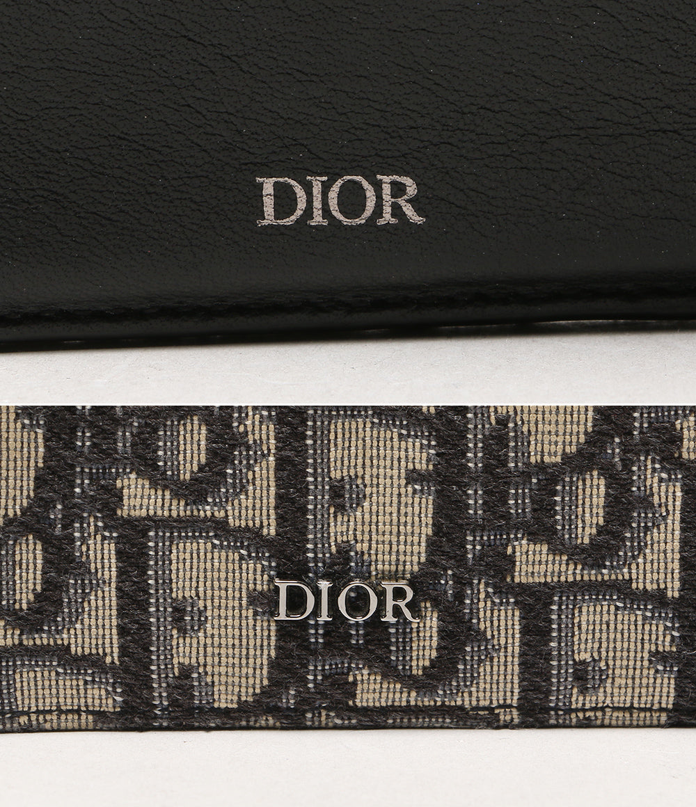 Christian Dior 二つ折り財布 オブリーク ジャカード メンズ