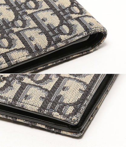 Christian Dior 二つ折り財布 オブリーク ジャカード メンズ クリスチャンディオール