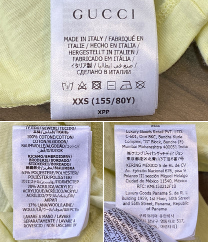 GUCCI 半袖Ｔシャツ ロゴパッチカットソー イエロー レディース SIZE XXS グッチ