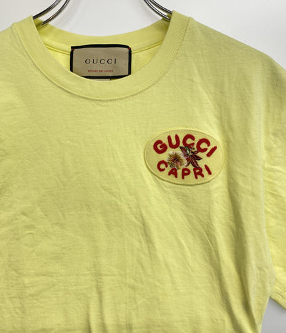 GUCCI 半袖Ｔシャツ ロゴパッチカットソー イエロー レディース SIZE XXS グッチ