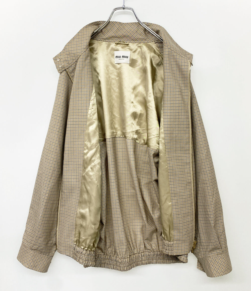MIU MIU ML943 チェックブルゾン 23AW レディース SIZE 40 ミュウ