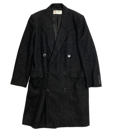 SAINT LAURENT ラメツイード ダブルコート 19AW メンズ SIZE 48 サンローラン