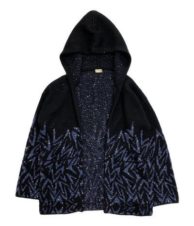 SAINT LAURENT スパンコールニットフーディ カーディガン 18AW メンズ SIZE S サンローラン