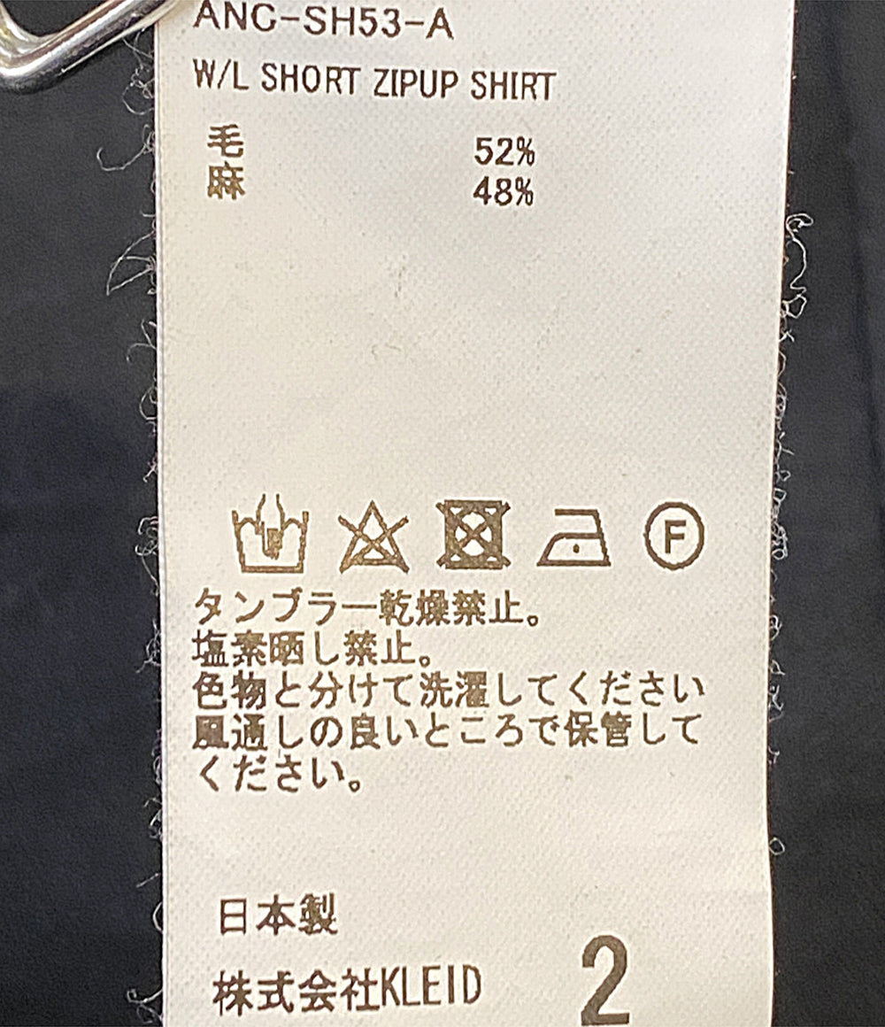 ANCELLM アンセルム ブルゾン W L SHORT ZIPUP SHIRT 25ss メンズ SIZE 2
