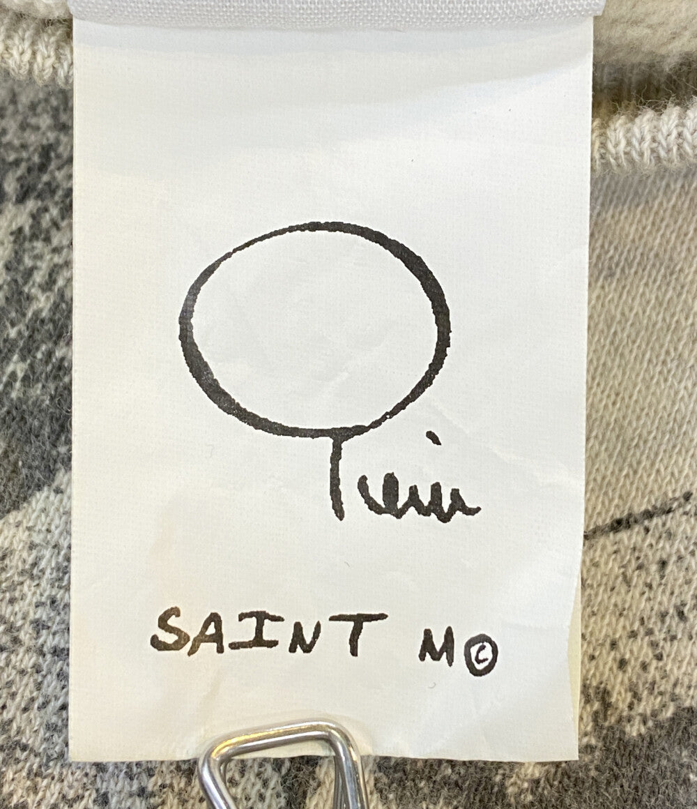 SAINT MICHAEL スウェット KN_CRW SWT NORIDA グレー 23AW メンズ SIZE L セントマイケル