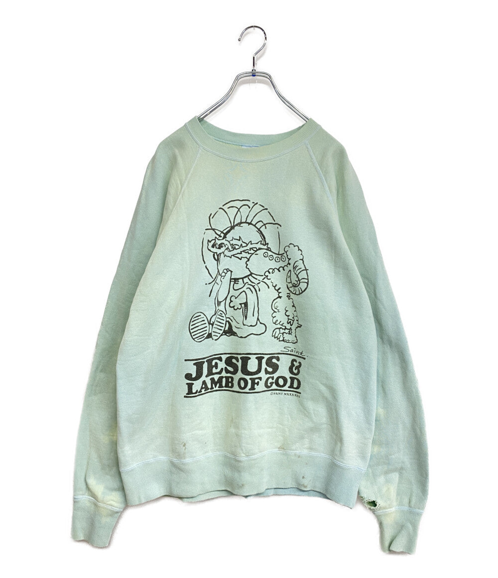 SAINT MICHAEL スウェット JESUS CREWNECK 23AW メンズ SIZE L セント