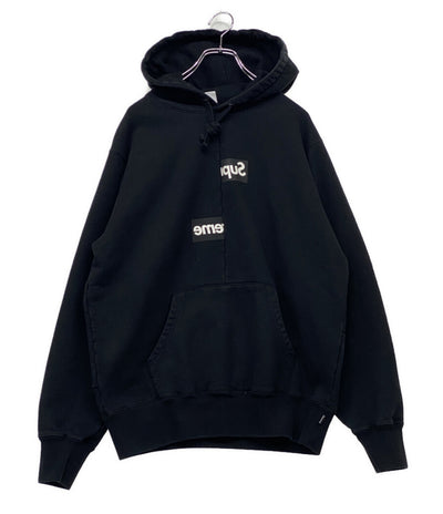 Supreme × COMME des GARCONS SHIRT コムデギャルソンシャツ パーカー Split Box Logo Hooded Sweatshirt 18AW メンズ SIZE M シュプリーム