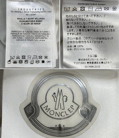 MONCLER 長袖Ｔシャツ メッシュ切替ロゴカットソー メンズ SIZE S モンクレール