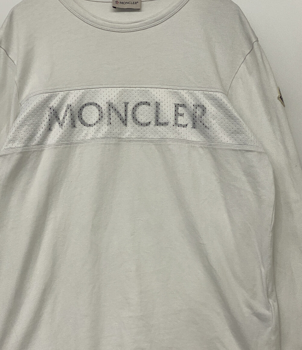 MONCLER 長袖Ｔシャツ メッシュ切替ロゴカットソー メンズ SIZE S モンクレール