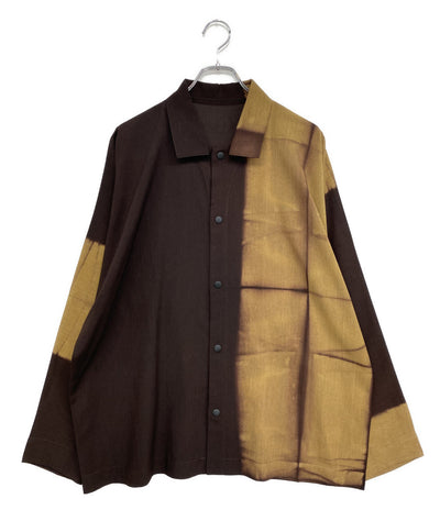 美品 IM MEN ISSEY MIYAKE アイム メン 長袖シャツ ITAJIME SHIRT 24AW LA43FJ100 メンズ SIZE 3 イッセイミヤケ
