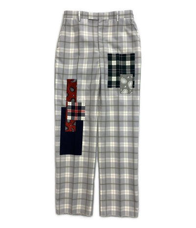 美品 THOM BROWNE パンツ BELT LOOP TROUSER IN TB TARTAN SCHOOL UN メンズ トムブラウン