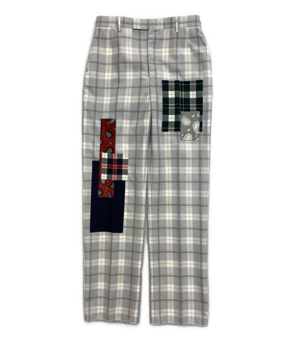 美品 THOM BROWNE パンツ BELT LOOP TROUSER IN TB TARTAN SCHOOL UN メンズ トムブラウン
