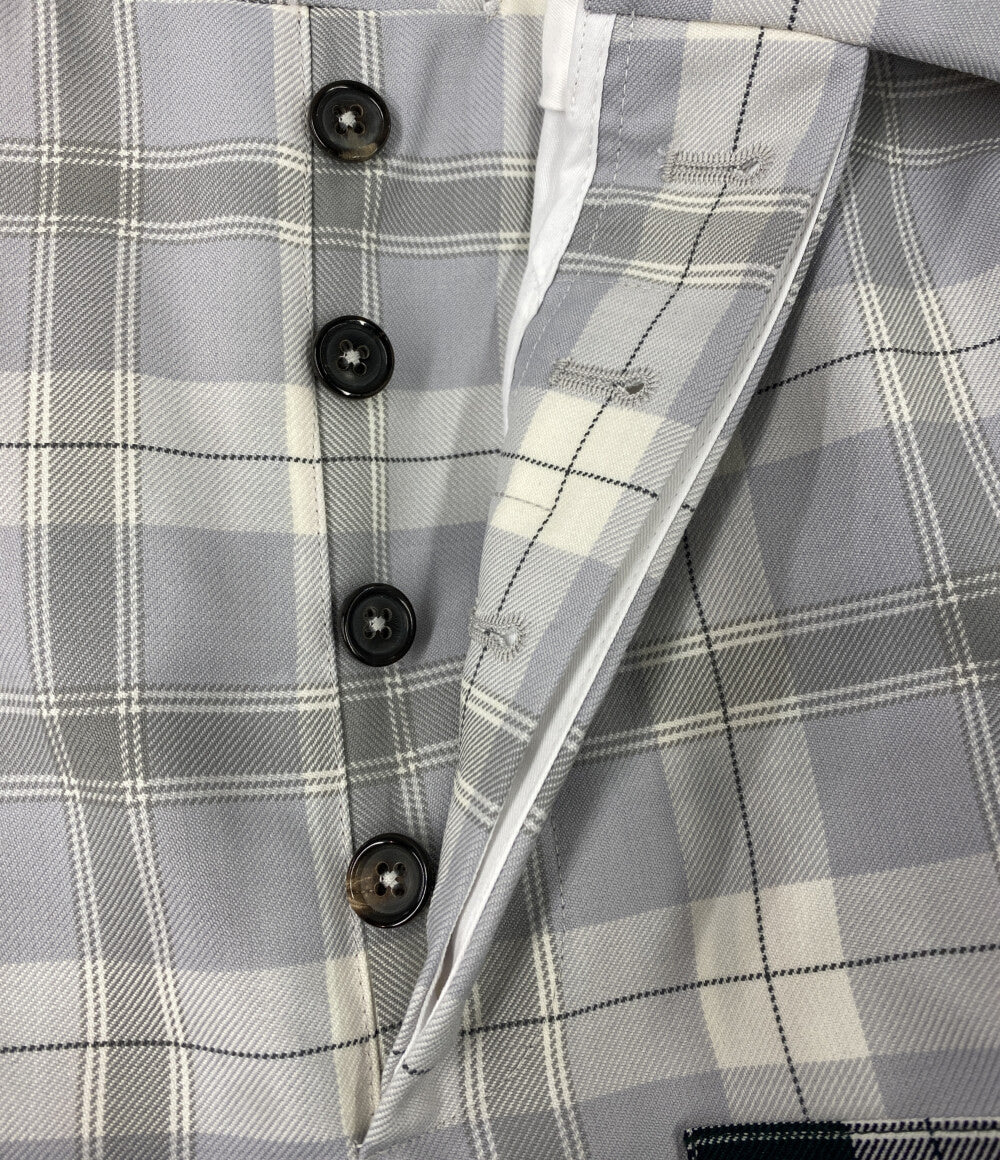 美品 THOM BROWNE パンツ BELT LOOP TROUSER IN TB TARTAN SCHOOL UN メンズ トムブラウン