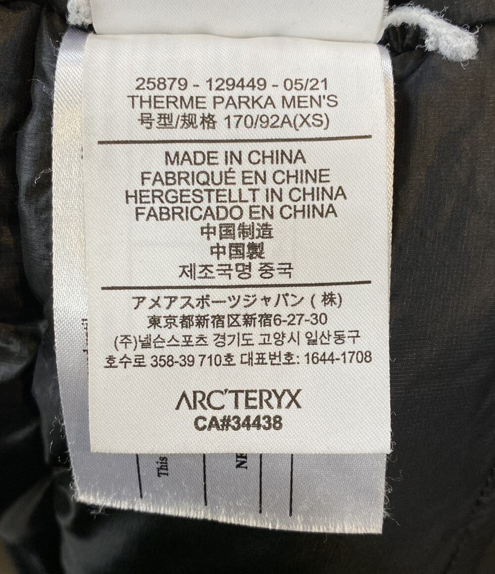 ARC'TERYX ダウンジャケット THERME PARKA 25879-129449 メンズ SIZE S アークテリクス
