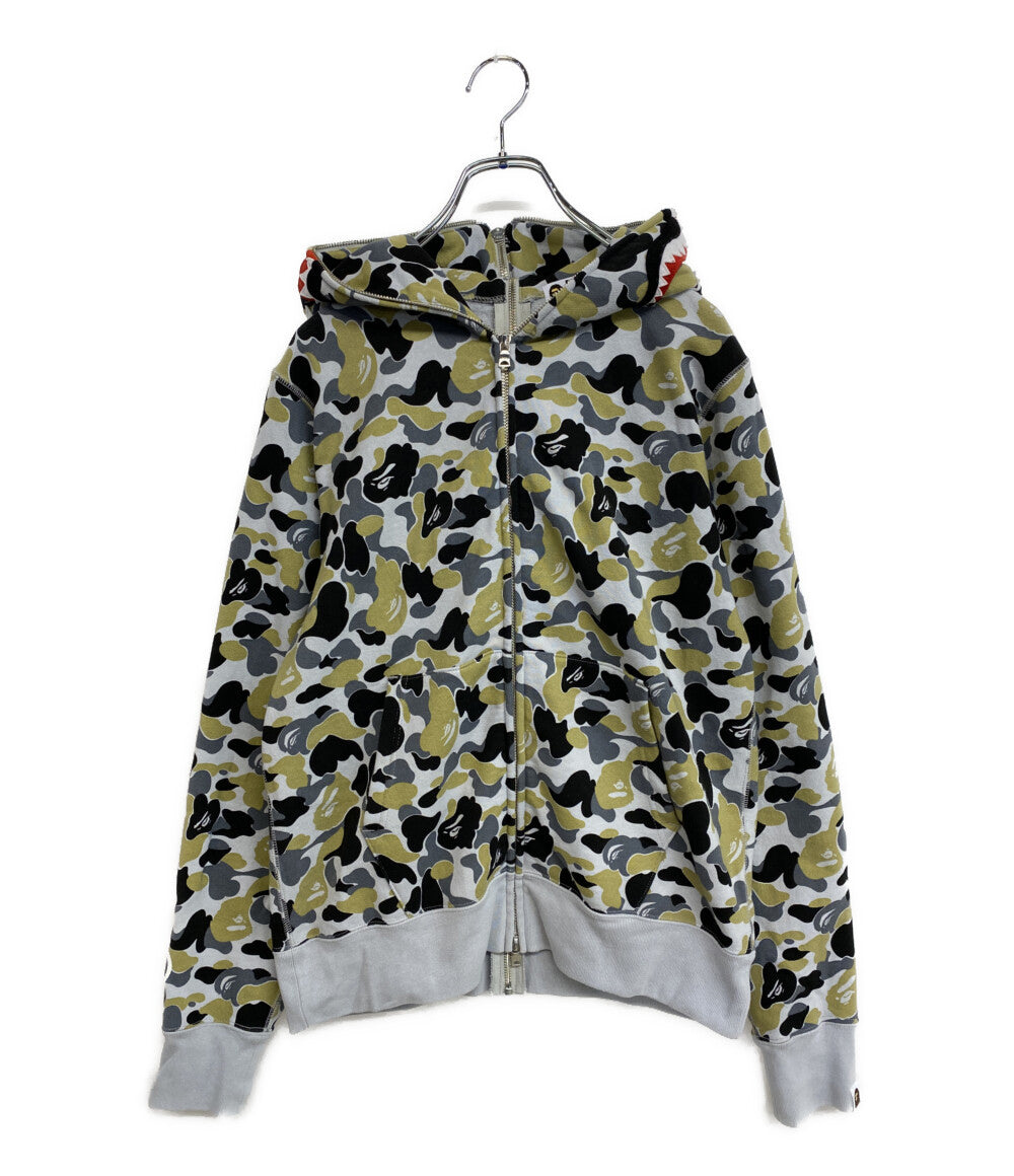 A BATHING APE パーカー STORE CAMO SEPARATE SHARK ZIP HOODIE メンズ SIZE S アベイシングエイプ