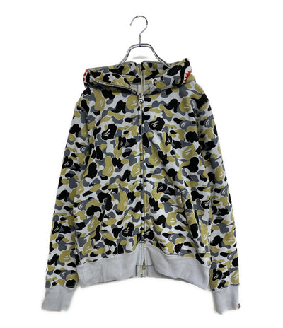 A BATHING APE パーカー STORE CAMO SEPARATE SHARK ZIP HOODIE メンズ SIZE S アベイシングエイプ