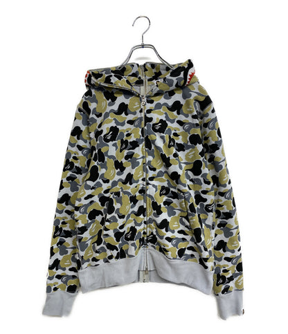 A BATHING APE パーカー STORE CAMO SEPARATE SHARK ZIP HOODIE メンズ SIZE S アベイシングエイプ