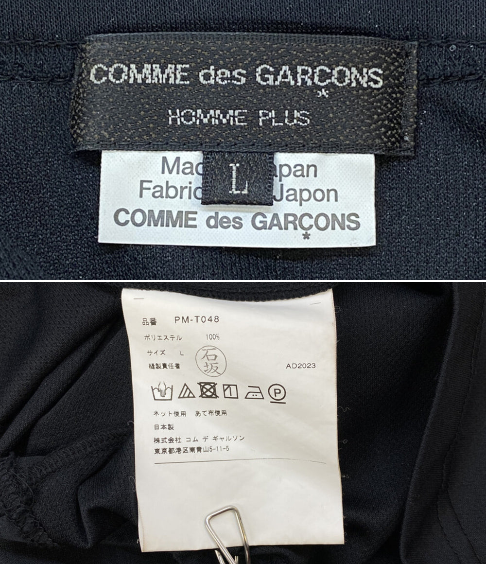 COMME des GARONS 変形トップスM 黒 アシンメトリー 2019 COMME des GARCONS HOMME PLUS アシンメトリー変形ロングカットソー