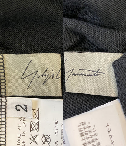 美品 YOHJI YAMAMOTO FEMME カットソー COTTON GAUZE DRAPED ZIP PO 25AW FL-T05-071 レディース SIZE 2 ヨウジヤマモトファム