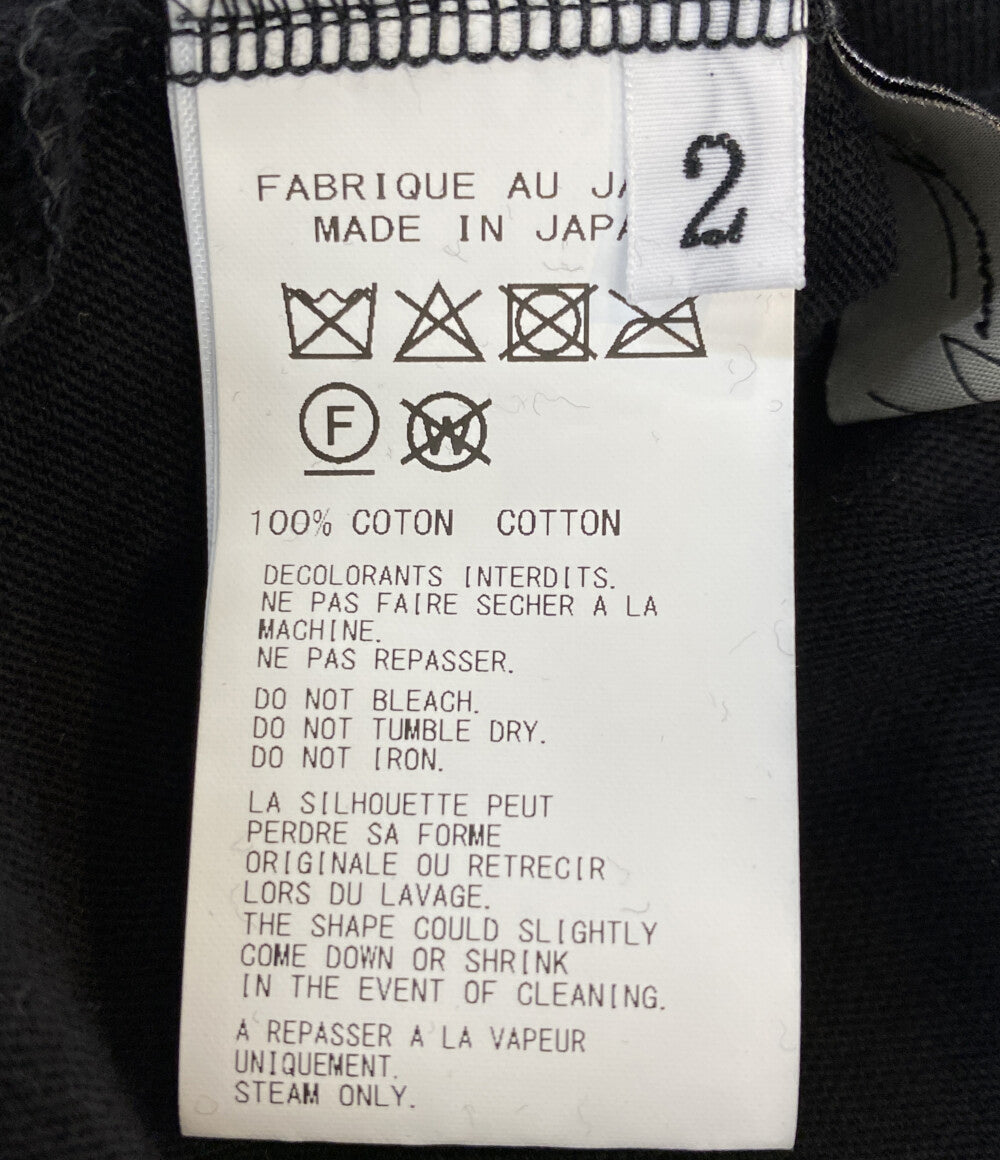 美品 YOHJI YAMAMOTO FEMME カットソー COTTON GAUZE DRAPED ZIP PO 25AW FL-T05-071 レディース SIZE 2 ヨウジヤマモトファム