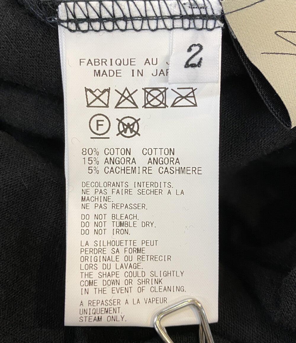 美品 YOHJI YAMAMOTO FEMME カットソー ANGORA CASHMERE JERSEY DRAPED PO 25AW レディース SIZE 2 ヨウジヤマモトファム