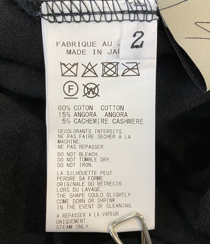 美品 YOHJI YAMAMOTO FEMME カットソー ANGORA CASHMERE JERSEY DRAPED PO 25AW レディース SIZE 2 ヨウジヤマモトファム