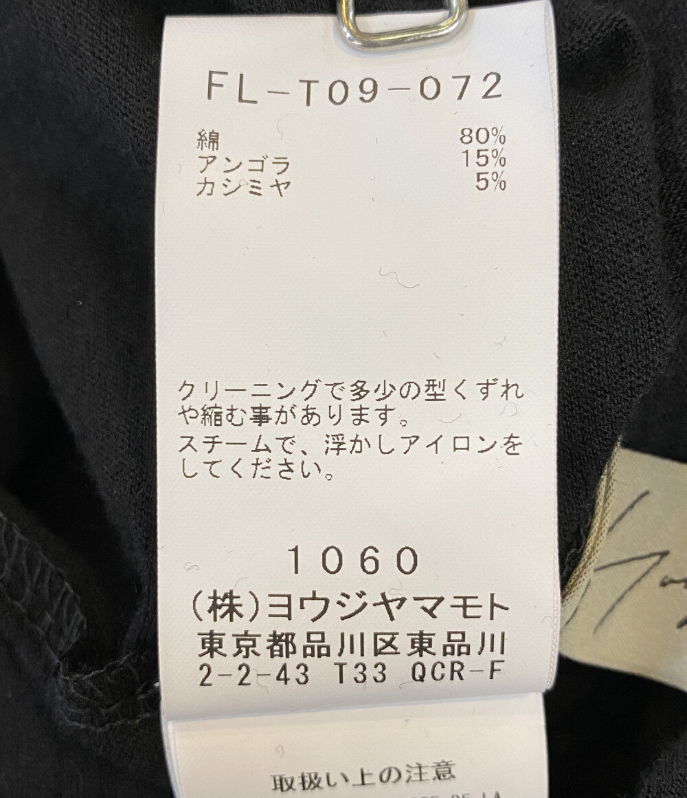 美品 YOHJI YAMAMOTO FEMME カットソー ANGORA CASHMERE JERSEY DRAPED PO 25AW レディース SIZE 2 ヨウジヤマモトファム