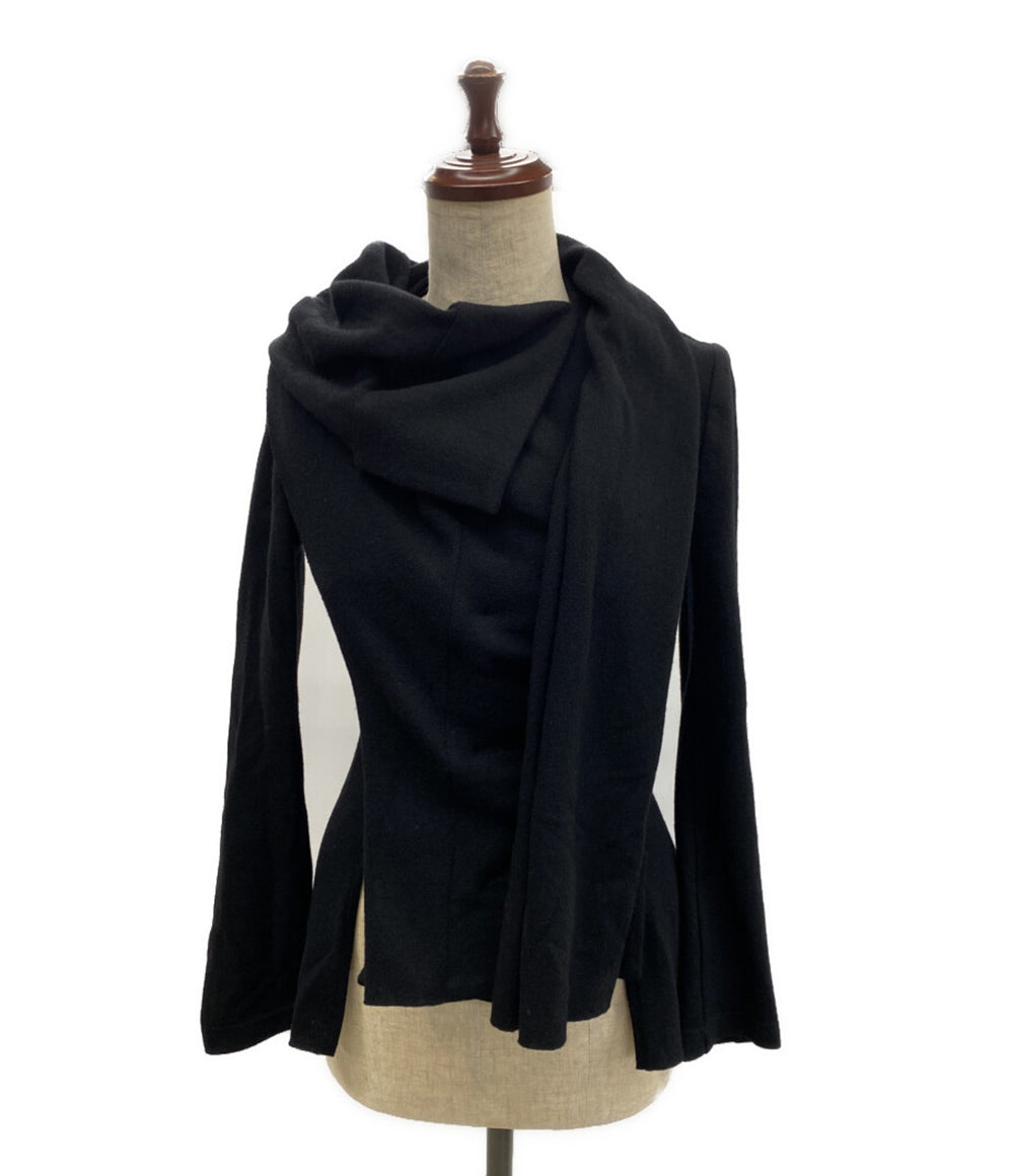 YOHJI YAMAMOTO FEMME COLLECTIONS ニットジャケット SOFT WOLLEN 1 14 STOLE DETAIL JACKET 25AW FL-J60-106-1 レディース SIZE 1 ヨウジヤマモト