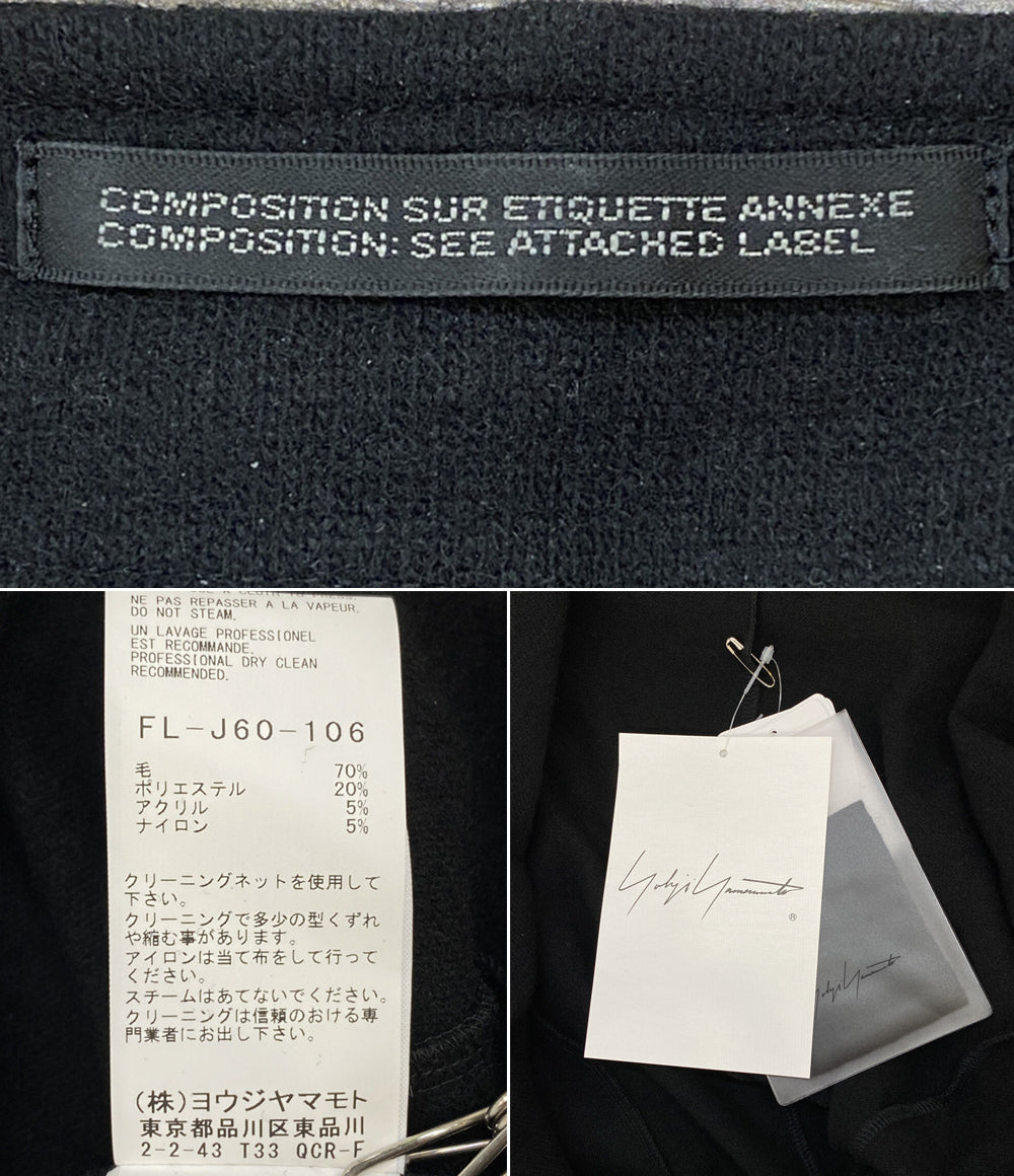 YOHJI YAMAMOTO FEMME COLLECTIONS ニットジャケット SOFT WOLLEN 1 14 STOLE DETAIL JACKET 25AW FL-J60-106-1 レディース SIZE 1 ヨウジヤマモト