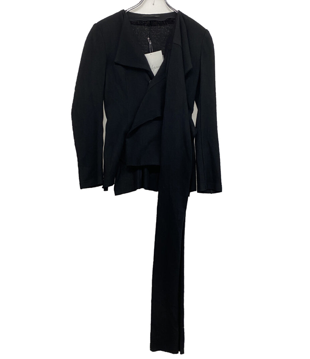 YOHJI YAMAMOTO FEMME COLLECTIONS ニットジャケット SOFT WOLLEN 1 14 STOLE DETAIL JACKET 25AW FL-J60-106-1 レディース SIZE 1 ヨウジヤマモト
