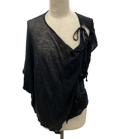 YOHJI YAMAMOTO FEMME リネン変形カットソー 25SS FP-T64-373 レディース SIZE 2 ヨウジヤマモトファム