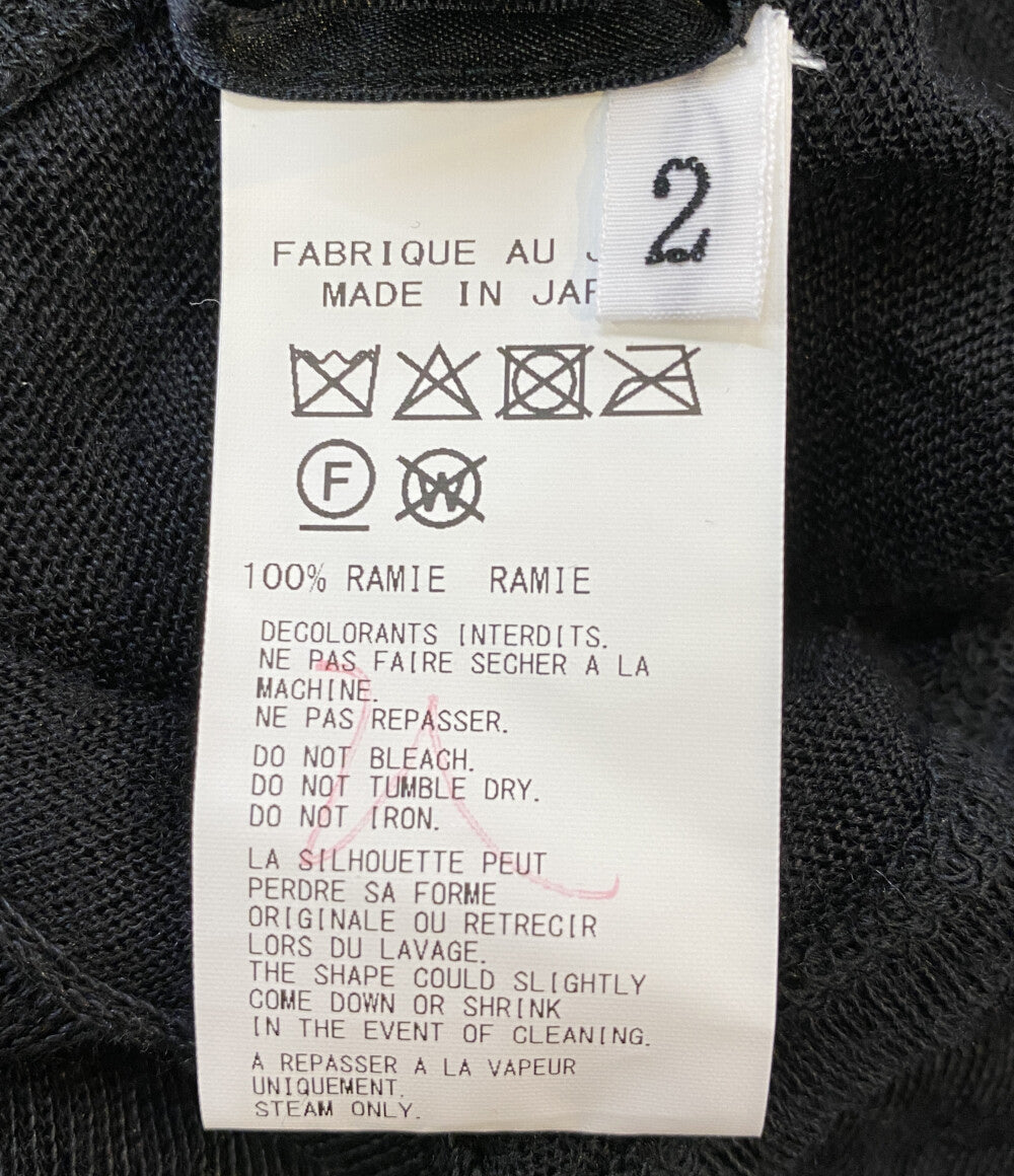 YOHJI YAMAMOTO FEMME リネン変形カットソー 25SS FP-T64-373 レディース SIZE 2 ヨウジヤマモトファム