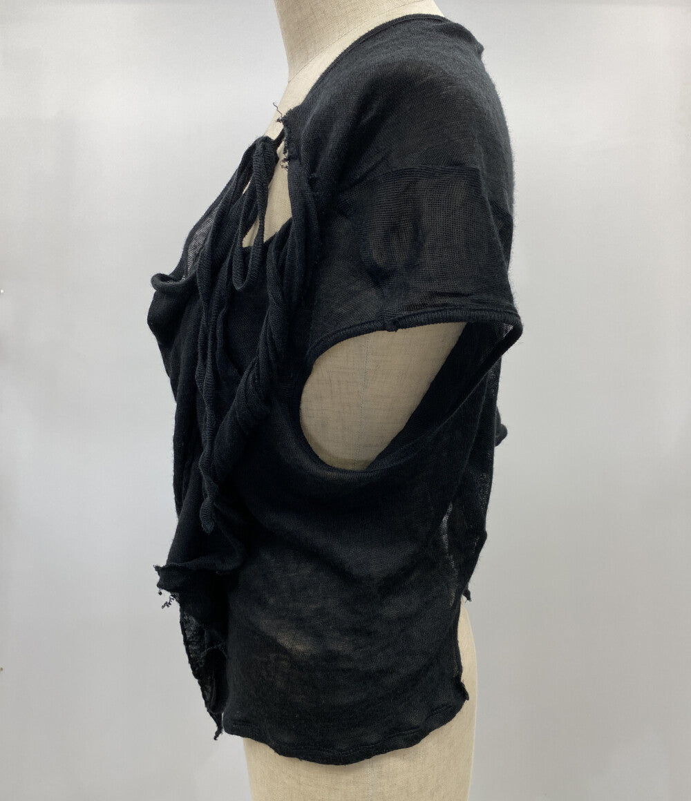 YOHJI YAMAMOTO FEMME リネン変形カットソー 25SS FP-T64-373 レディース SIZE 2 ヨウジヤマモトファム