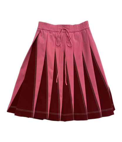 VALENTINO バイカラー切替スカート プリーツ ステッチ レディース SIZE 40 ヴァレンティノ