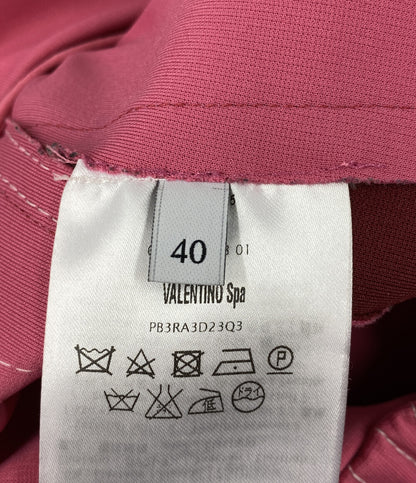 VALENTINO バイカラー切替スカート プリーツ ステッチ レディース SIZE 40 ヴァレンティノ