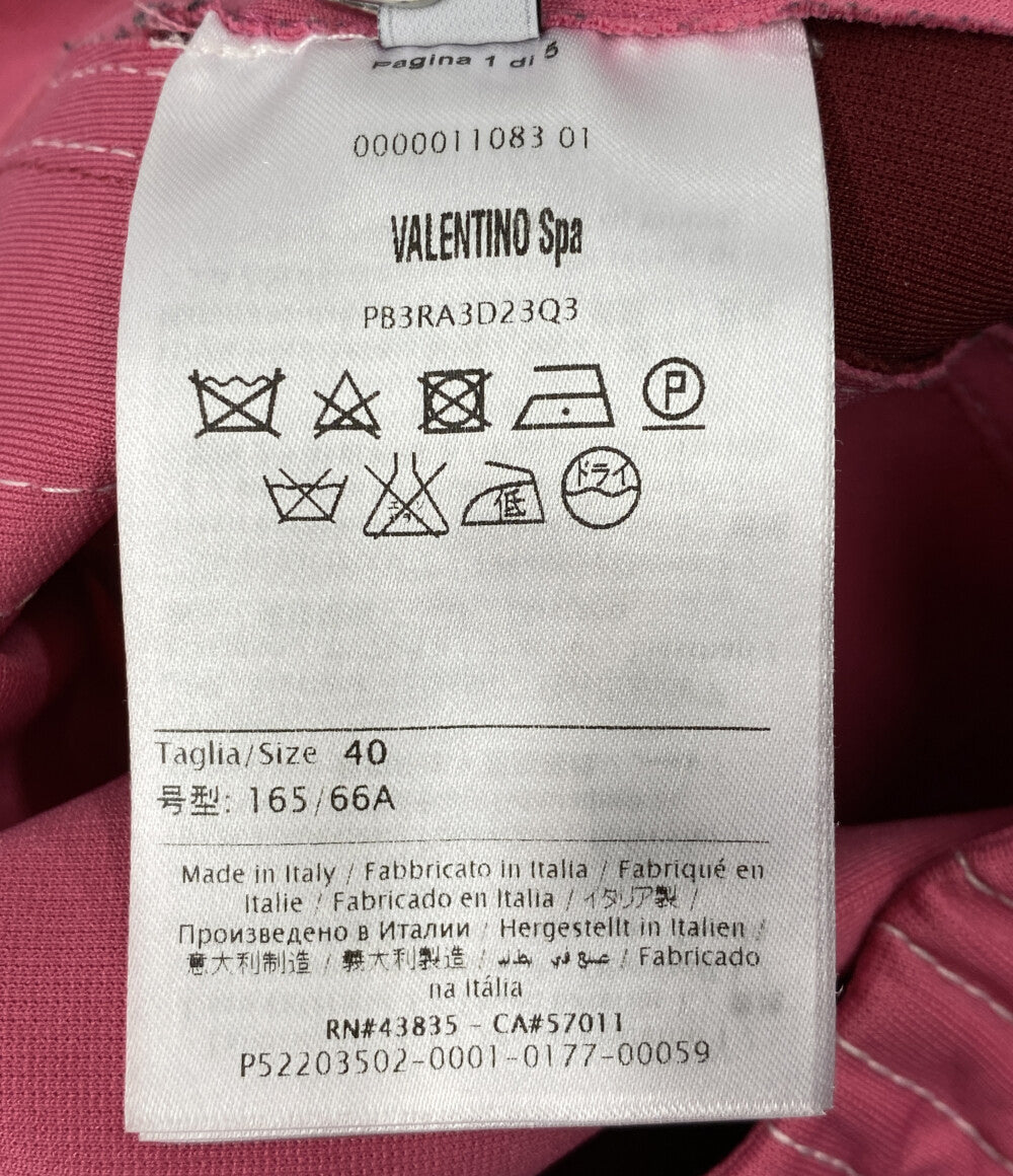 VALENTINO バイカラー切替スカート プリーツ ステッチ レディース SIZE 40 ヴァレンティノ