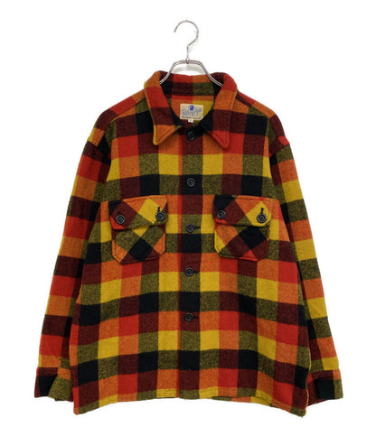 archive／A BATHING APE アベイシングエイプ ウールチェックCPOシャツジャケット 90-00S メンズ SIZE L アルシーヴ