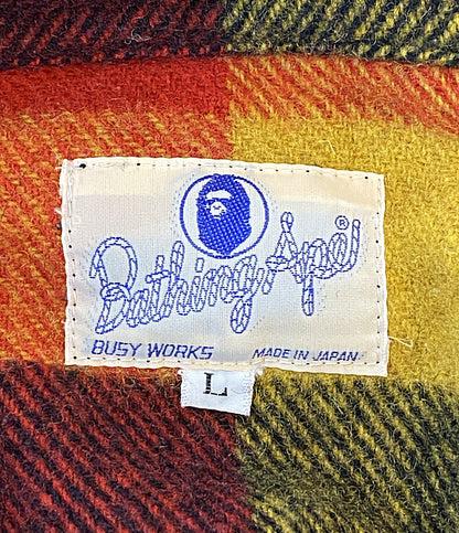archive／A BATHING APE アベイシングエイプ ウールチェックCPOシャツジャケット 90-00S メンズ SIZE L アルシーヴ
