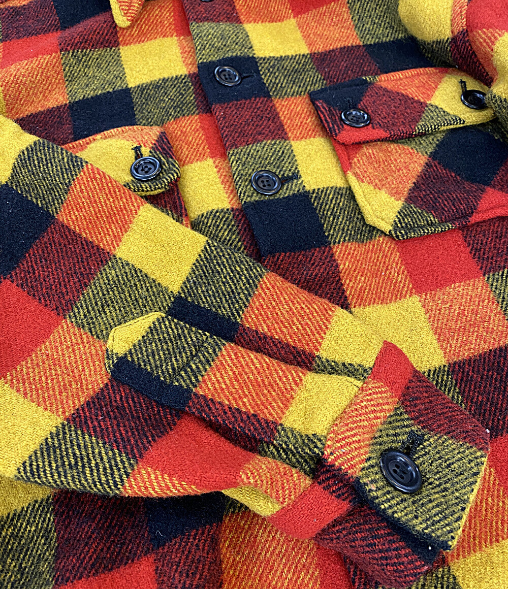 archive／A BATHING APE アベイシングエイプ ウールチェックCPOシャツジャケット 90-00S メンズ SIZE L アルシーヴ