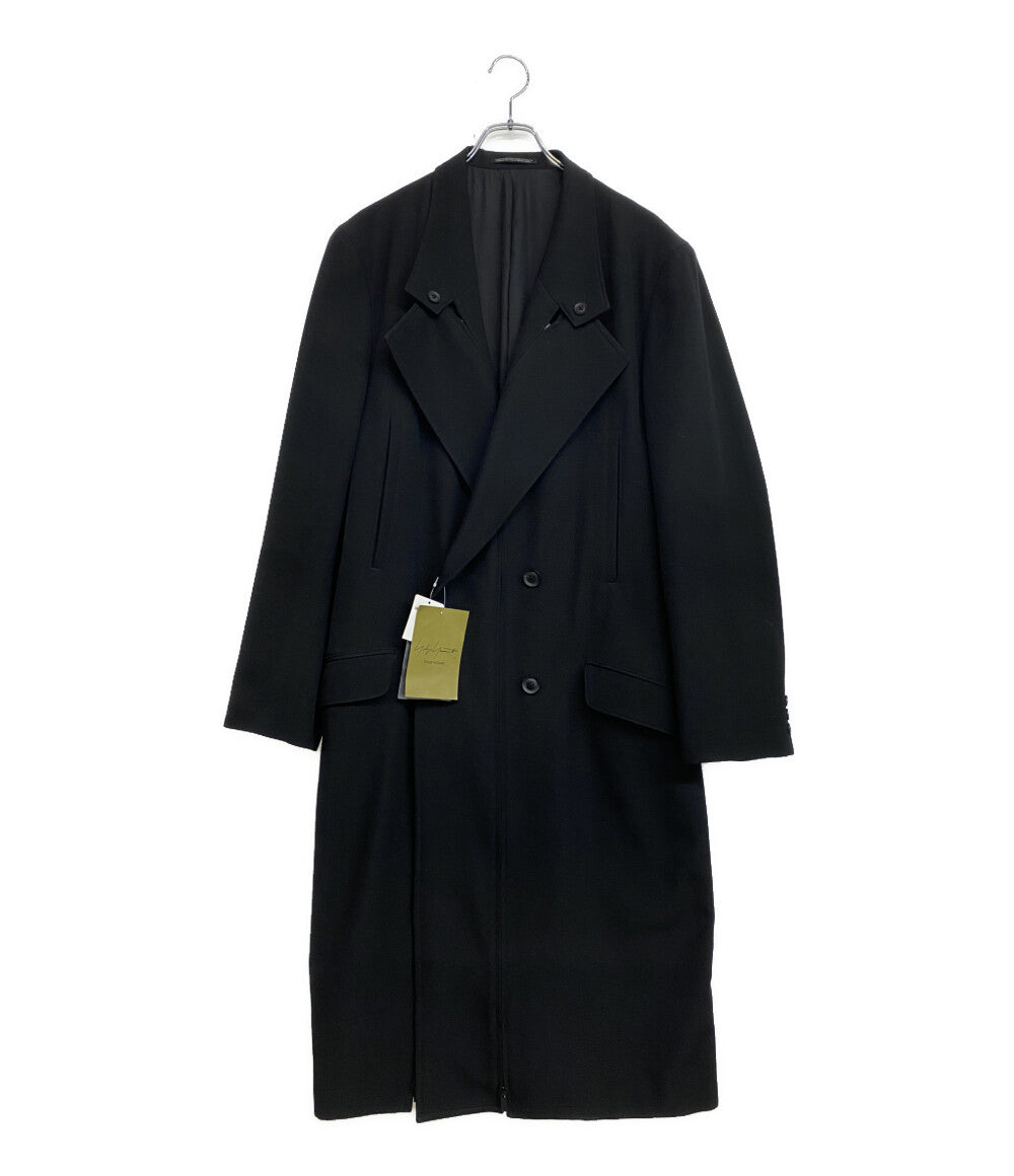 美品 YOHJI YAMAMOTO POUR HOMME ロングジャケット ARMY GABARDINE ZIPPER LONG JACKET 25W HM-J15-101 メンズ SIZE 3 ヨウジヤマモトプールオム
